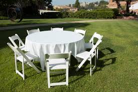 Round Table with a White Cloth Round Table with a White Cloth